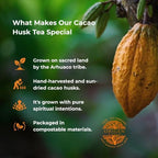 Origen Cacao Husk Tea – 100% Natural Cacao Shell – Zero Sugar, Caffeine-Free Superfood – Healthy Chocolate Tea Alternative to Coffee – Rich in Antioxidants & Iron, 8 oz