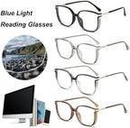 Women's Portable Fashion Anti-Blue Light Reading Glasses, Bifocal Reading Glasses for Women, Sparkling Bling Diamonds