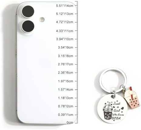 Bubble Tea Keychain for Girls Boba Milk Tea Keychains for Boba Lovers Teen Girl Gift Idea