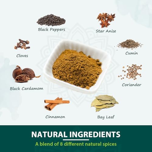 Soeos Garam Masala, 15 oz (425g), Garam Masala Powder, Indian 8-Spice Blend, Salt-No, Vegan, No Colors, Gluten Friendly, Non-GMO, Masala Seasoning, Garam Masala Bulk