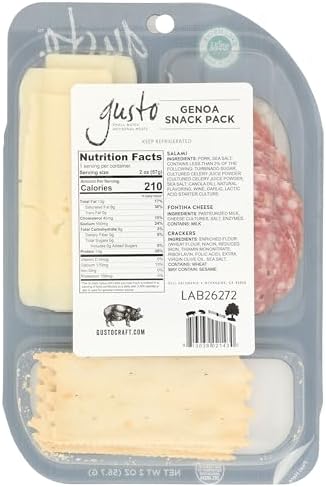 Gusto Genoa Salami Fontina Cracker Snack, 2 OZ