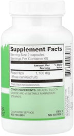 Vitacost Rose Hips -- 1,100 mg per serving- 120 Capsules