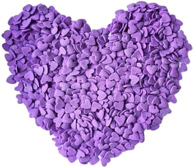Valentines Sprinkles Edible Purple Hearts Sprinkles Cupcake Cake Decoration Cake Cookie IceCream Donut 3.4oz