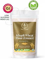 Shiva Organic Khapli Wheat Atta - 4.5 kg | Emmer Wheat Flour | High Fiber, Low Gluten, Ancient Grain with Abundant Bran