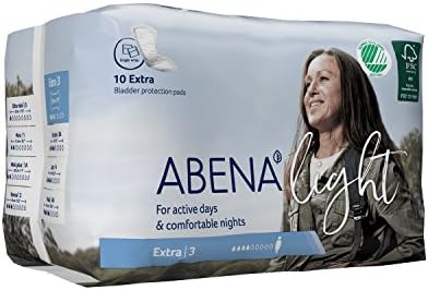Abena Light Premium Incontinence Pads, (Sizes 0 To 4A) Size 3, 10 Count