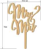 Mr and Mrs Cake Toppers Rustic Wood Wedding Aniversary Party Engagement Decoration