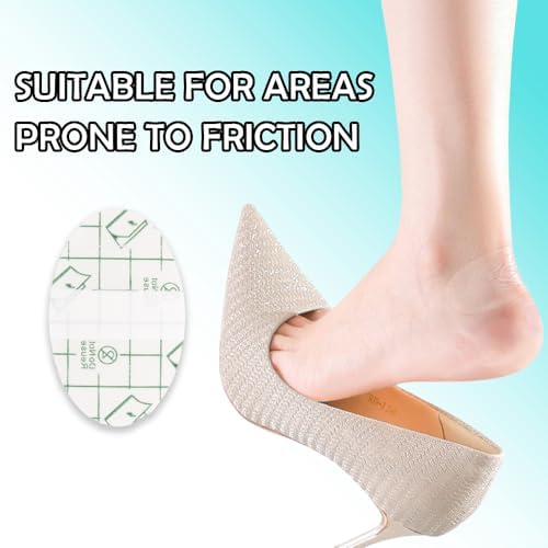 120 Pcs Self Adhesive Heel Anti Wear Sticker, Waterproof Self-Adhesive Heel Protectors for Prevent Heels Rubbed and Discomfort, Invisible Thin Pads, for High Heels Sports Shoe, Transparent
