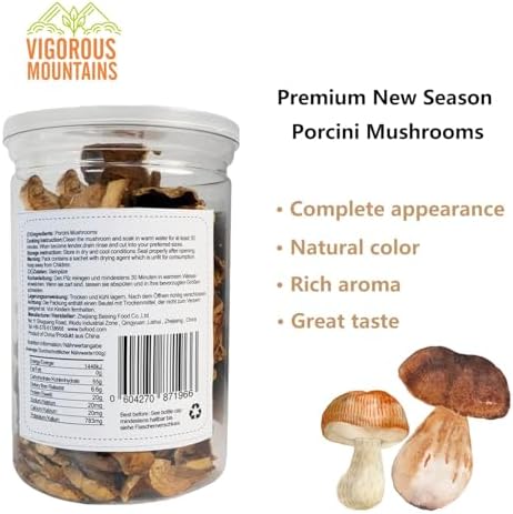 VIGOROUS MOUNTAINS Dried Porcini Mushrooms (3Ounces)