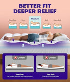 Dual Layer 4 Inch Memory Foam Mattress Topper for Pressure Relief with 4X Support, 2" Fluffy Pillow Top Queen Mattress Topper 50% Viscose Made from Bamboo Plus 2" Cooling Gel Memory Foam Mattress Pad