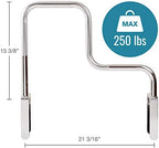DMI Chrome Plated Adjustable Grab Bars for Bathtub and Showers for Seniors, Rust-Resistant Safety Rail with Textured Non-Slip Handle, 250 lb Capacity, Brackets Fit 3.3" - 5.8” Tub Walls