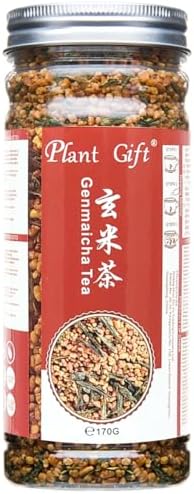 Genmaicha - Japanese Loose Leaf Tea - Gen Mai Cha Green Tea with Brown Roasted Rice - Caffeine Level Low -170g/5.99oz