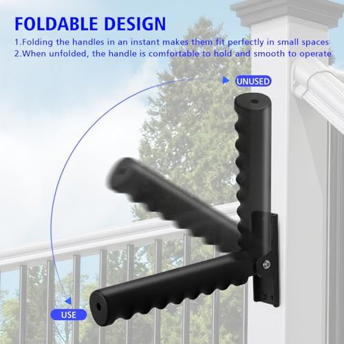 Folding Grab Bars for Doorway/Stairs Assist for Seniors, Flip Up Grab Handles for Wall for Elderly, Disabled, People with Limited Balance and Mobility