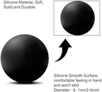 WOVTE Massage Lacrosse Ball for Sore Muscles, Shoulders, Neck, Back, Foot, Body, Deep Tissue, Trigger Point, Muscle Knots, Yoga and Myofascial Release (Black)