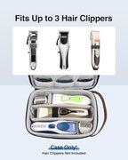 Luxtude Hair Clipper Case Travel, Portable Barber Case Organizer, Sturdy Trimmer Bag, Barber Accessories for Wahl 5Star/Hatteker/Oneisal/Andis Grooming