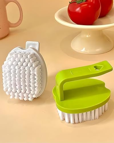 Vegetable Scrubber Brush- 2 Pack Fruit and Vegetable Brushes,Vegetable Brush Scrubber for Food,Veggie Wash Brush with Stiff Bristles Vegetable Cleaner Brush for Fruits,Potatoes,Carrots & More