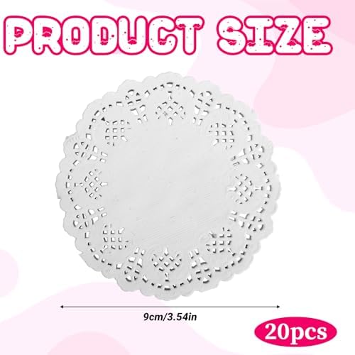 Paper Doilies, 200 Pcs 3.5 Inch Lace Doilies Paper Round Disposable Placemats White-Doilies for Tables Dessert Trays Party Craft Wedding Birthday Cakes Tableware Decorations
