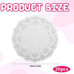 Paper Doilies, 200 Pcs 3.5 Inch Lace Doilies Paper Round Disposable Placemats White-Doilies for Tables Dessert Trays Party Craft Wedding Birthday Cakes Tableware Decorations