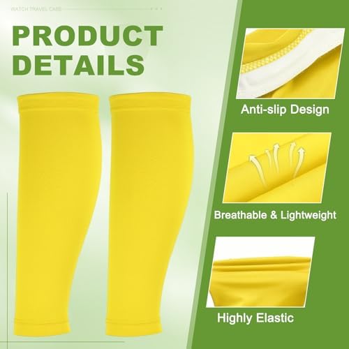 Sun Protection Leg Sleeves, Sports Compression Leg Cooling Ice Silk Sleeves with Anti-slip Silicone Strips