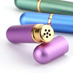 Bekith Set of 8 Colors Empty Essential Oil Personal Inhaler Refillable Aromatherapy Nasal Inhaler Tubes Aluminum and Glass, Portable Nasal Inhalers with 20 Cotton Wicks
