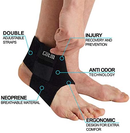 Ankle Support for Men and Women - Neoprene Breathable Adjustable Ankle Brace Sprain for Running, Basketball