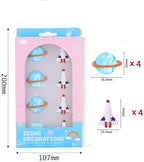 Edible Space Themed Big Planet Rocket Sugar Sprinkles Dessert sprinkles Cake Cupcake Toppers cookie decorations for cake Decorating