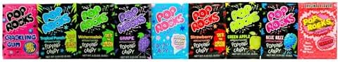 Pop Rocks (9 Pack) -9 Individually Wrapped Packets of Pop Rocks Candies - 9 Assorted Flavors of Crackling Popping Candys