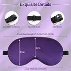Sleep Mask, Silk Eye Mask for Sleeping with Adjustable Strap, Blindfold Eyeshade for Men & Women, Comfortable & Soft Eye Cover Eyeshade for Night Sleep (Dark Purple)