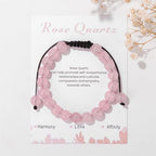 Healing Crystal Bracelet for Women 8mm Natural Stone Crystal Beaded Bracelets Adjustable Handmade Gemstone Bracelet Healing Jewelry Mother's Day Gifts for Women
