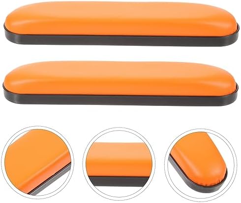 Wheelchair Parts 2 Pack Armrest Covers Orange 10cm Spacing Leather Sponge Protective Abs Arm Rests