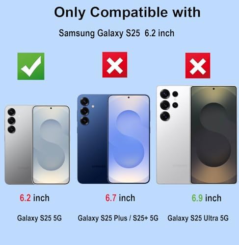 2 pack Anti Blue Light Tempered Glass Screen Protector for Samsung Galaxy S25. Eye Protection Tempered Glass Film,No Bubbles,9H, HD, Blue Light Blocking Film for Galaxy S25 6.2”