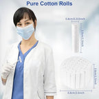 600 Pcs Nose Cotton Plugs, 1.5 Inch Absorbent Dental Cotton Rolls for Mouth Multi-Use Nose Cotton Plugs for Dentist Clinic and Household