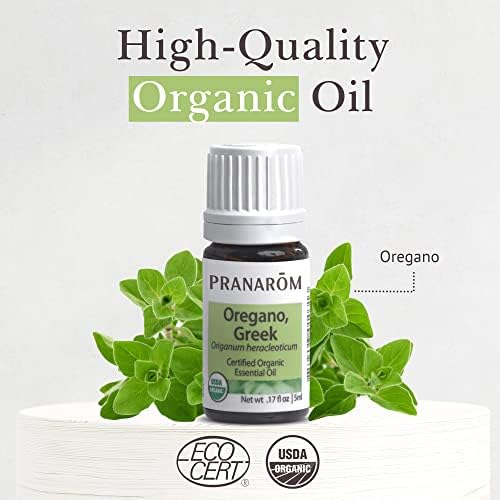 Pranarom - Oregano Essential Oil (5ml) - 100% Pure Natural Therapeutic Grade Essential Oil for Diffusing and Cleaning | USDA and ECOCERT Certified Organic