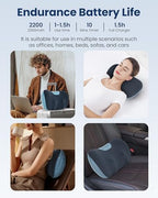 COMFIER Shiatsu Neck and Back Massager with Heat, Neck Massager Pillow with 3D Kneading Deep Tissue, Cordless & Portable, Soothes Muscle Tension at Home, Office, Travel,Mothers Day Gifts for Women