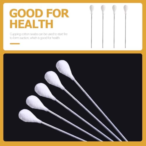 FRCOLOR Fire Cupping Stick 4pcs Cupping Igniter Stick Cupping Fire Tool Cupping Torch Cupping Swabs Fire Rod Tool Cotton Head for Salon Cupping Massage SPA