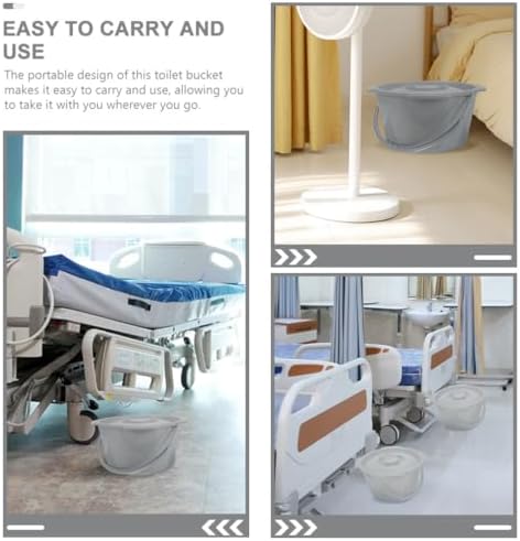 Portable Toilet Lid Compact Chamber Pot for Adults Easy-Clean Spittoon for Outdoor and Emergency Use Lightweight and Splash Design Capacity Bedside Urinal
