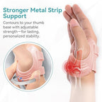 FORTEMOTUS CMC Thumb Brace, Upgrade Thumb Splint for CMC Joint Pain Relief and Support, Osteoarthritis, Tendonitis, Arthritis, CMC Joint Thumb Arthritis Brace: for Women Men (Pink, Right Hand, Medium)
