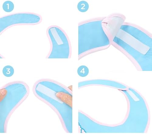 Littleforbig Cotton Waterproof Babydoll Printed Adult Bib with Adjustable Hook-and-Loop Fastener Closure - Potty Pants Adult Bib