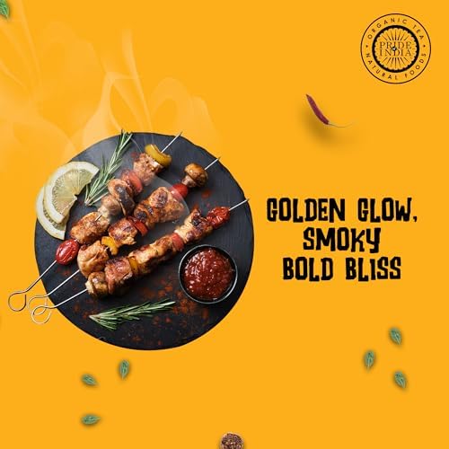 Pride of India Turmeric Tandoori Rub | Bold Smoky Golden Flavor | Gourmet Indian Spice Blend | Ideal for Marinating, Seasoning & Grilling | Includes Dual Sifter Cap | Vegan, Gluten-Free, Non-Bioengineered | 2.3 oz