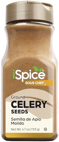 iSpice | Celery Seed Ground | Kosher | Gourmet Spice | Kosher (4.7 OZ)