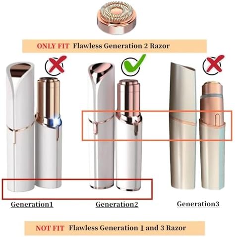 Facial Hair Remover Replacement Heads Generation 2 for Finishing Touch Flawless Facial Hair Removal Tool for women,Double Halo Painless and Smooth As Seen On TV.