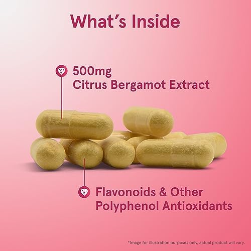 Jarrow Formulas Citrus Bergamot Supplement 500 mg - 60 Servings (Veggie Caps) - Antioxidant Support for Cardiovascular & Metabolic Health - Dietary Supplement - Vegan Gluten-Free- Use with QH-Absorb