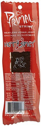 Primal Strips Hot & Spicy Meatless Jerky - 1 oz - 24 ct