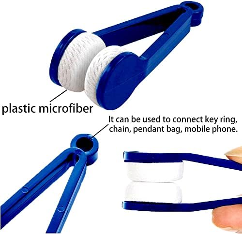 10 Pcs Mini Sun Eyeglasses Cleaning Clip, Glasses Eyeglass Microfiber Spectacles Cleaner Soft Brush Cleaning Tool Glasses Eyeglasses Cleaner Cleaning Clip - Blend Colors