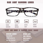 BIENCOOL Blue Light Blocking Reading Glasses,Readers for Men Women Spring Hinge Computer Eyeglasses