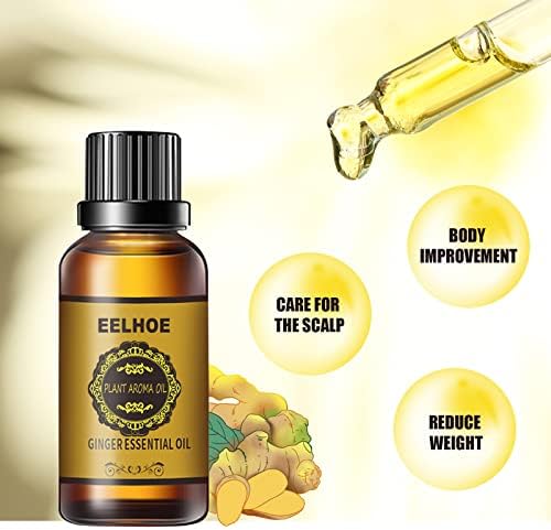 3 Pcs Belly Drainage Ginger Oil, Promote Blood Circulation Metabolism SPA Lymphatic Drainage Massage Oil. (90 ML)
