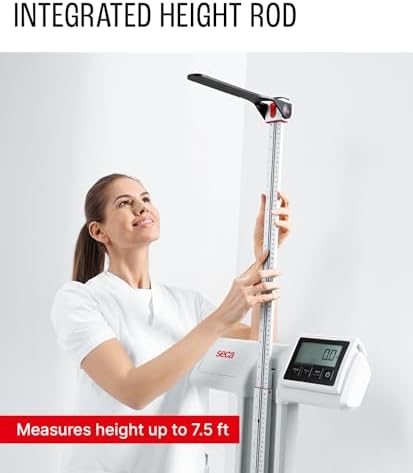 Seca 777 Medical Scale – Professional Physician Scale - Accurate Weight with Consistent Results and BMI - Eye Level Height Rod and Tilt Proof Safety - Weight Capacity 550 lbs / 220 kg