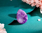 DUQGUHO 1.7" Worry Stone Natural Amethyst Healing Crystals Thumb Worry Stones for Anxiety Reiki Crystal Gemstone Polished Pocket Energy Quartz Stone