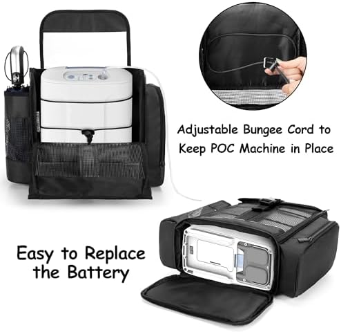 CURMIO Portable Oxygen Concentrator Backpack Compatible with Inogen One, Oxygo, Caire Units, SimplyGo Mini, POC Travel Bag