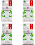 Radius Peppermint Dental Floss 55 Yards Vegan & Non-Toxic Oral Care Boost & Designed to Help Fight Plaque Clear - Pack of 4