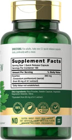 Carlyle Feverfew Capsules | 180 Count | Traditional Herb Extract | Non-GMO, Gluten Free